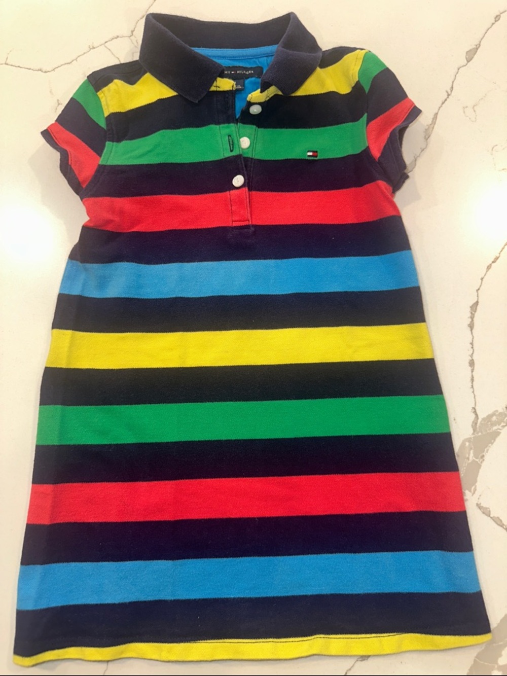Tommy Hilfiger Multicolor Striped Polo Dress
